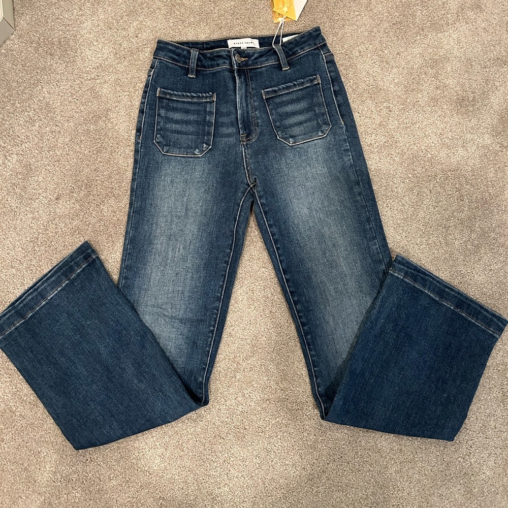 NWT Risen Dark Pocket Bootcut Jeans